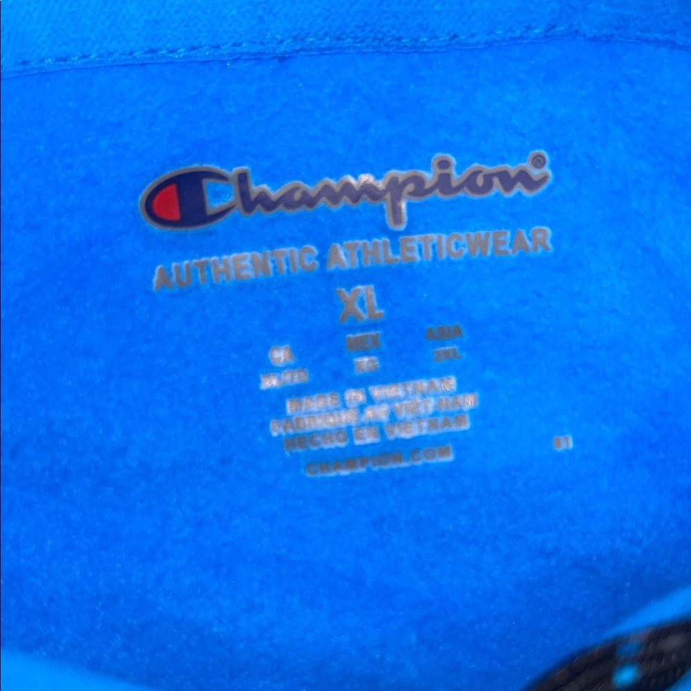 Men's Champion Bright Blue Hoodie XL - Picture 2 of 8